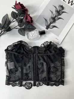 Corset Women's Corset Tops Prom Party & Evening Club Black White Red Sexy Underbust Corset Buckle Tummy Control Lace Summer Spring -Deals The Sexy Bra Store dgdbkb1647853873243