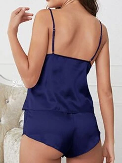 Women's Loungewear Sets 2 Pieces Pure Color Fashion Casual Comfort Street Daily Date Polyester Breathable Straps Sleeveless Shorts Summer Fall Pink Red -Deals The Sexy Bra Store dgdrmb1690277181262