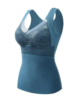 Women's Top Thermal Shirt Pure Color Warm Fashion Home Street Daily Polyester Warm Breathable Straps Sleeveless Fall Winter Black Color -Deals The Sexy Bra Store dgpckh1694072380804