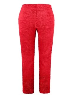 Women's Fleece Pajamas Pants Pure Color Fashion Simple Casual Street Date Airport Flannel Breathable Long Pant Elastic Waist Fall Winter Black Pink -Deals The Sexy Bra Store dheqdk1691392658936