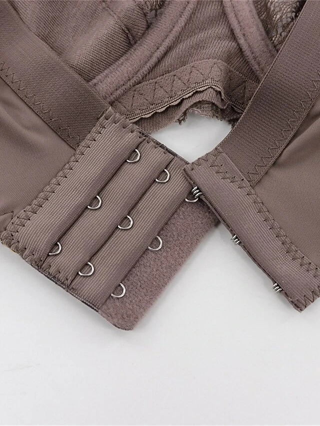 Women's Plus Size Lace Embroidery Bra Solid Home Daily Bed Nylon Breathable Straps Sleeveless Backless Summer Spring Black White 6 Women's Plus Size Lace Embroidery Bra Solid Home Daily Bed Nylon Breathable Straps Sleeveless Backless Summer Spring Black White - Image 6