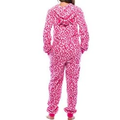 Women's Christmas Onesie Pajama Leopard Stripe Plush Casual Comfort Home Xmas Daily Bed Flannel Warm Hoodie Long Sleeve Pocket Fall Winter Black White -Deals The Sexy Bra Store dhhogs1695281876226
