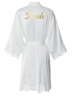 Women's Bathrobe Robes Gown Sleep Shirt Letter Fashion Casual Comfort Wedding Party Satin Breathable V Wire Fall Winter White Bride Sage Bridesmaid -Deals The Sexy Bra Store djrasm1692779761525