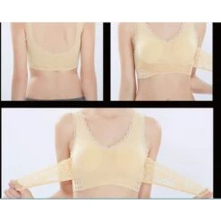 Women's Oversized Lace Sports Bras Cross Front Side Buckle Wire Free Bra Yoga Workout Activewear -Deals The Sexy Bra Store dkeiof1649319858628