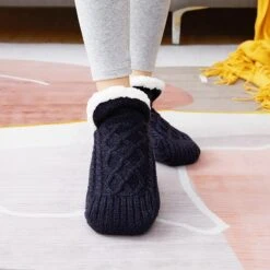 Women's 1 Pair Socks Slipper Socks Fashion Comfort Novelty Fleece Solid Colored Casual Daily Indoor Warm Winter Fall Black Blue Wine 24 Women's 1 Pair Socks Slipper Socks Fashion Comfort Novelty Fleece Solid Colored Casual Daily Indoor Warm Winter Fall Black Blue Wine -Deals The Sexy Bra Store dmyyos1664445562367