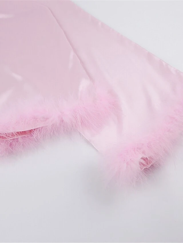 Women's Pajamas Sets Pure Color Fashion Casual Soft Wedding Party Satin Breathable Lapel Long Sleeve Shirt Pant Feather Fall Black White 12 Women's Pajamas Sets Pure Color Fashion Casual Soft Wedding Party Satin Breathable Lapel Long Sleeve Shirt Pant Feather Fall Black White - Image 12