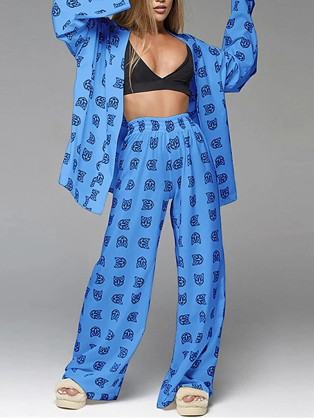 Women's Loungewear Sets 2 Pieces Cat Letter Fashion Casual Comfort Street Daily Date Polyester Breathable V Wire Long Sleeve Pant Fall Winter Silver Black Black 14 Women's Loungewear Sets 2 Pieces Cat Letter Fashion Casual Comfort Street Daily Date Polyester Breathable V Wire Long Sleeve Pant Fall Winter Silver Black Black - Image 14