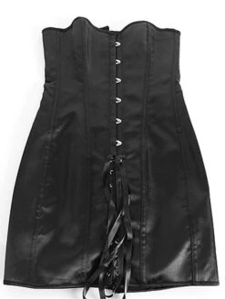 Women's Corsets Tummy Control Halloween Party & Evening Club Black Sexy Breathable Comfortable Hook & Eye Lace Up Push Up Tie Back Pure Color Fall Winter -Deals The Sexy Bra Store drjoyu1658227906411