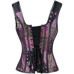 Corset Women's Corsets Halloween Wedding Party Party & Evening Plus Size Black White Purple Breathable Overbust Corset Zipper Lace Up Backless Tummy Control Push Up Flower All Seasons -Deals The Sexy Bra Store drqsla1659435985346