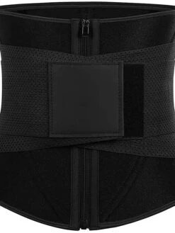 Corset Women's Waist Trainer Shapewears Office Valentine's Day Running Gym Black Red Spandex Sport Breathable Underbust Corset Zipper Hook And Loop Tummy Control Push Up Basic Solid Color Spring -Deals The Sexy Bra Store dtwedt1637151487051