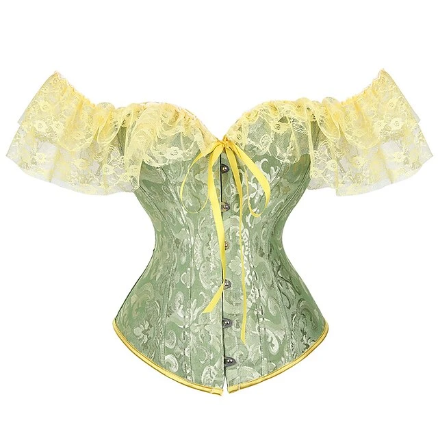 Women's Corsets Halloween Country Bavarian Overbust Corset Tummy Control Push Up Lace Lace Jacquard Pure Color Hook & Eye Lace Up Cotton Polyester Christmas Wedding Party Birthday Party Fall 1 Women's Corsets Halloween Country Bavarian Overbust Corset Tummy Control Push Up Lace Lace Jacquard Pure Color Hook & Eye Lace Up Cotton Polyester Christmas Wedding Party Birthday Party Fall