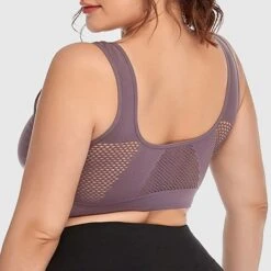 Curve Plus Size Backless Hole Solid Color Casual U Neck Fall Winter Wireless Bras Full Coverage Bra Watermelon Red Bean Paste Purple Black Big Size L XL 2XL 3XL 4XL -Deals The Sexy Bra Store dwdhil1660284065766