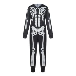 Women's Pajamas Jumpsuit Skeleton Retro Gothic Punk & Gothic Halloween Carnival Polyester Breathable Hoodie Long Sleeve Fall Winter Black -Deals The Sexy Bra Store dwnkbr1692257122018