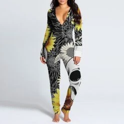 Women's Onesies Jumpsuits Butterfly Flower Funny Soft Party Home Halloween Gift V Wire Long Sleeve Winter Fall Silver Black Black / Buckle / Street / Print 32 Women's Onesies Jumpsuits Butterfly Flower Funny Soft Party Home Halloween Gift V Wire Long Sleeve Winter Fall Silver Black Black / Buckle / Street / Print -Deals The Sexy Bra Store dxcjxo1630652386915