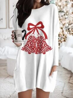 Women's Nightgown Snowman Snowflake Fashion Comfort Xmas Home Christmas Polyester Crew Neck Long Sleeve Pocket Fall Winter Red Black White 10 Women's Nightgown Snowman Snowflake Fashion Comfort Xmas Home Christmas Polyester Crew Neck Long Sleeve Pocket Fall Winter Red Black White -Deals The Sexy Bra Store dxqlqi1693381277093