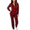 Women's Onesie Pajamas Letter Elk Warm Casual Soft Xmas Home Christmas Daily Cotton Blend Warm Breathable Hoodie Long Sleeve Summer Fall Wine Red