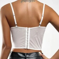 Corset Women's Corset Tops Party & Evening Club White Breathable Comfortable Overbust Corset Hook & Eye Backless Tummy Control Push Up Flower All Seasons -Deals The Sexy Bra Store dyrhut1640151503887