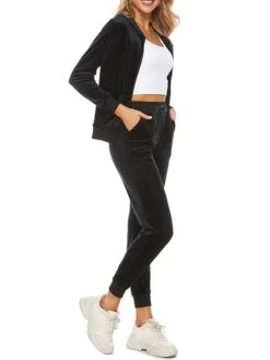 Women's Velvet Lounge Sets Sweatsuit Pure Color Fashion Comfort Soft Home Daily Bed Polyester Breathable Hoodie Long Sleeve Cardigan Pant Pocket Fall Winter Black Wine 21 Women's Velvet Lounge Sets Sweatsuit Pure Color Fashion Comfort Soft Home Daily Bed Polyester Breathable Hoodie Long Sleeve Cardigan Pant Pocket Fall Winter Black Wine -Deals The Sexy Bra Store dzsqsl1694072358174