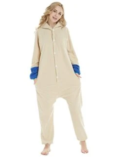 Women's Winter Hoodie Onesies Pajama For Adult Jumpsuits Cartoon Rabbit Comfort Oversized Soft HomeFallVacation Cotton Warm Hoodie Long Sleeve Button Pocket Hoodie Fall Green Blue / Flannel -Deals The Sexy Bra Store eanmok1665308101130