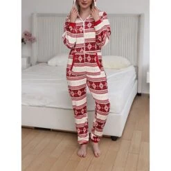 Women's Pajamas Jumpsuit Elk Snowflake Warm Fashion Casual Xmas Home Christmas Daily Polyester Breathable Hoodie Long Sleeve Pocket Fall Winter Black White 22 Women's Pajamas Jumpsuit Elk Snowflake Warm Fashion Casual Xmas Home Christmas Daily Polyester Breathable Hoodie Long Sleeve Pocket Fall Winter Black White -Deals The Sexy Bra Store eeriea1692348350926
