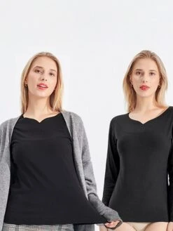Winter Thermal Underwear For Women Long Johns Top Fleece Lined Ultra Soft -Deals The Sexy Bra Store egdmql1664194428021
