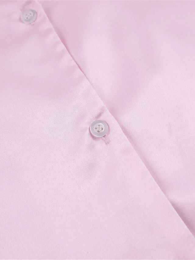 Women's Pajamas Sets Pure Color Fashion Casual Soft Wedding Party Satin Breathable Lapel Long Sleeve Shirt Pant Feather Fall Black White 18 Women's Pajamas Sets Pure Color Fashion Casual Soft Wedding Party Satin Breathable Lapel Long Sleeve Shirt Pant Feather Fall Black White - Image 18