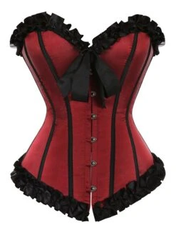 Corset Women's Corsets Halloween Wedding Party Party & Evening Club Black White Pink Comfortable Overbust Corset Hook & Eye Lace Up Backless Tummy Control Push Up Stripe All Seasons -Deals The Sexy Bra Store eliclr1640852403157