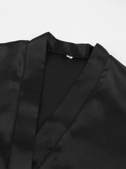 Women's Pajamas Robes Gown Bathrobes Nighty 1 PCS Pure Color Fashion Comfort Satin Home Daily Bed Satin Breathable Gift V Wire Long Sleeve Feather Spring Summer Black Purple -Deals The Sexy Bra Store elyzdf1646302411597