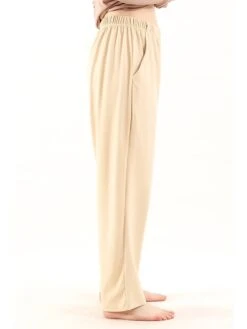 Women's Plus Size Cotton Lounge Pants Pure Color Fashion Casual Comfort Home Street Daily Cotton Warm Gift Pant Pocket Elastic Waist Fall Winter Elegant Black Ivory White -Deals The Sexy Bra Store eozicv1693986220685