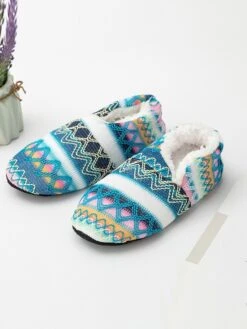 Women's Fluffy Slipper Socks Stripe Color Combo Casual Comfort Soft Home Daily Acrylic Warm Fall Winter Black Gray Pink Green -Deals The Sexy Bra Store epchcw1695369150344