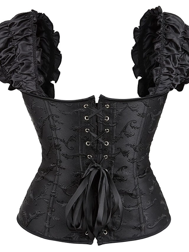 Corset Women's Corsets Halloween Prom Wedding Party Birthday Party Black White Comfortable Overbust Corset Hook & Eye Lace Up Backless Tummy Control Push Up Pure Color All Seasons 2 Corset Women's Corsets Halloween Prom Wedding Party Birthday Party Black White Comfortable Overbust Corset Hook & Eye Lace Up Backless Tummy Control Push Up Pure Color All Seasons - Image 2