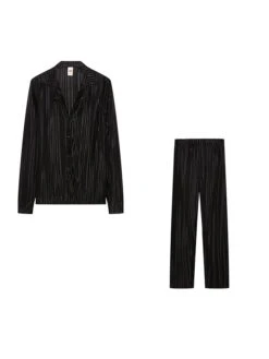 Women's Loungewear Sets Pure Color Fashion Comfort Soft Home Street Daily Acrylic Breathable Lapel Long Sleeve Shirt Pant Button Fall Winter Black Yellow -Deals The Sexy Bra Store eqnayi1695196774809