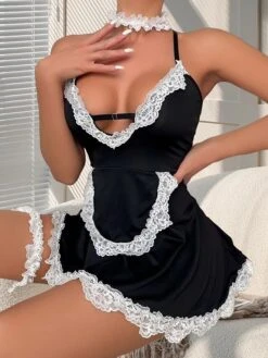 Women'S Sexy Canary Velvet Sexy Lace Stitching Bag Hip Suspender Nightdress -Deals The Sexy Bra Store eurwwb1691566011661