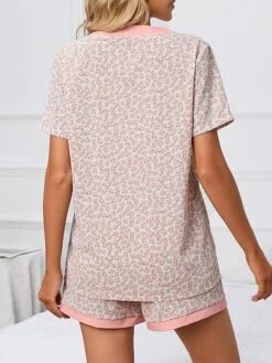 Women's Plus Size Pajamas Pajama Top And Pant Sets Flower Casual Comfort Sweet Home Daily Bed Polyester Breathable V Wire Short Sleeve T Shirt Tee Shorts Pocket Summer Spring Black Yellow -Deals The Sexy Bra Store ewfxqk1679463210443