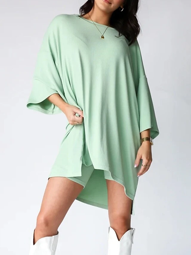 Women's Plus Size Loungewear Sets 2 Pieces Pure Color Fashion Casual Comfort Street Daily Date Polyester Breathable Crew Neck Long Sleeve Shorts Summer Fall Black Light Green 12 Women's Plus Size Loungewear Sets 2 Pieces Pure Color Fashion Casual Comfort Street Daily Date Polyester Breathable Crew Neck Long Sleeve Shorts Summer Fall Black Light Green - Image 12
