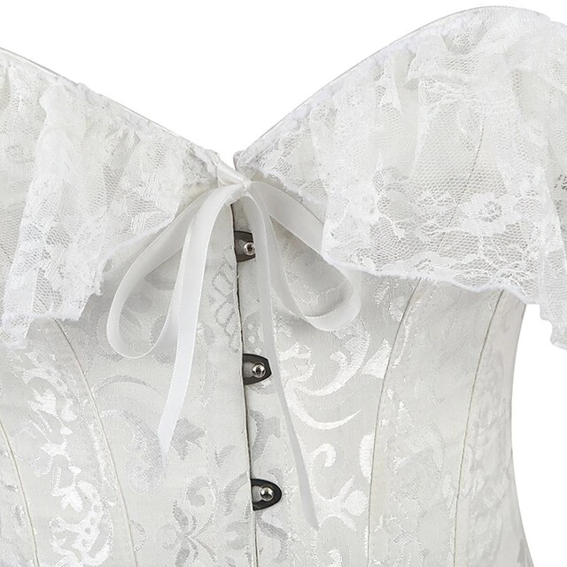 Women's Corsets Halloween Country Bavarian Overbust Corset Tummy Control Push Up Lace Lace Jacquard Pure Color Hook & Eye Lace Up Cotton Polyester Christmas Wedding Party Birthday Party Fall 18 Women's Corsets Halloween Country Bavarian Overbust Corset Tummy Control Push Up Lace Lace Jacquard Pure Color Hook & Eye Lace Up Cotton Polyester Christmas Wedding Party Birthday Party Fall - Image 18