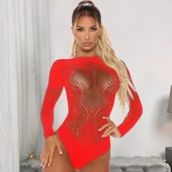 Women's Hole Sexy Bodies Nightwear Solid Colored Black / Red One-Size -Deals The Sexy Bra Store eyvmwe1693811958076