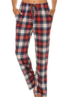 Women's Christmas Lounge Pants Grid / Plaid Simple Casual Comfort Home Daily Polyester Breathable Gift Pant Pocket Elastic Waist Fall Winter Black White 7 Women's Christmas Lounge Pants Grid / Plaid Simple Casual Comfort Home Daily Polyester Breathable Gift Pant Pocket Elastic Waist Fall Winter Black White -Deals The Sexy Bra Store fbfgdb1695628314592