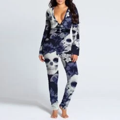 Women's Onesies Jumpsuits Butterfly Flower Funny Soft Party Home Halloween Gift V Wire Long Sleeve Winter Fall Silver Black Black / Buckle / Street / Print 28 Women's Onesies Jumpsuits Butterfly Flower Funny Soft Party Home Halloween Gift V Wire Long Sleeve Winter Fall Silver Black Black / Buckle / Street / Print -Deals The Sexy Bra Store fcefhj1630652384345