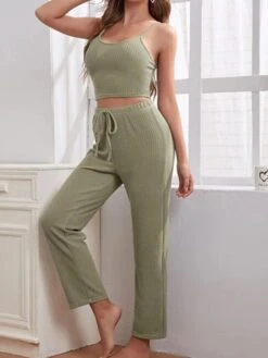 Women's Loungewear Sets Nighty 3 Pieces Pure Color Comfort Home Polyester Straps Long Sleeve Pant Winter Fall Green Brown 18 Women's Loungewear Sets Nighty 3 Pieces Pure Color Comfort Home Polyester Straps Long Sleeve Pant Winter Fall Green Brown -Deals The Sexy Bra Store fcxvce1658389243638