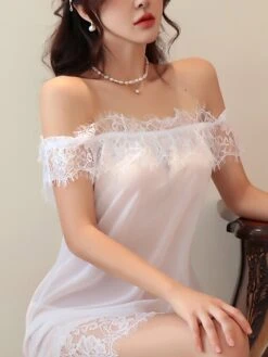 Women's Backless Sexy Lingerie Sexy Bodies Nightwear - Spandex Solid Colored Sexy Lingerie Set Black / White One-Size -Deals The Sexy Bra Store fdcgdb1691996808371