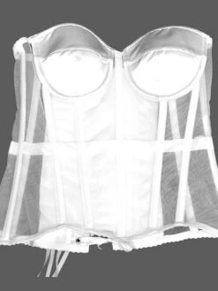 Corset Women's Corset Tops Wedding Party Party & Evening Plus Size White Overbust Corset Lace Up Tummy Control Push Up Pure Color All Seasons -Deals The Sexy Bra Store fhhayg1643182388345