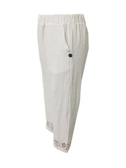 Women's Plus Size Loungewear Pants Pure Color Simple Casual Comfort Home Daily Vacation Linen Breathable Pant Pocket Summer Spring White 7 Women's Plus Size Loungewear Pants Pure Color Simple Casual Comfort Home Daily Vacation Linen Breathable Pant Pocket Summer Spring White -Deals The Sexy Bra Store fhines1680598012461