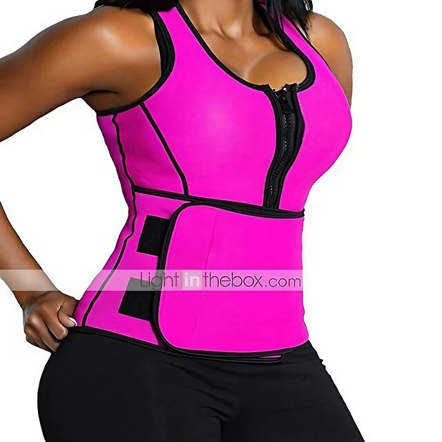 Corset Women's Plus Size Tops Simple Style Sport Classic Tummy Control Push Up Pure Color Zipper Spandex Polyester Running Gym Walking Driving Fall Winter Spring Summer Blue Purple Black 1 Corset Women's Plus Size Tops Simple Style Sport Classic Tummy Control Push Up Pure Color Zipper Spandex Polyester Running Gym Walking Driving Fall Winter Spring Summer Blue Purple Black