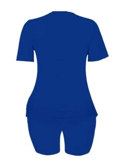 Women's Loungewear Sets Pure Color Fashion Casual Comfort Street Daily Date Polyester Breathable Crew Neck Short Sleeve Shorts Elastic Waist Summer Spring Black White -Deals The Sexy Bra Store fixqks1688541592567