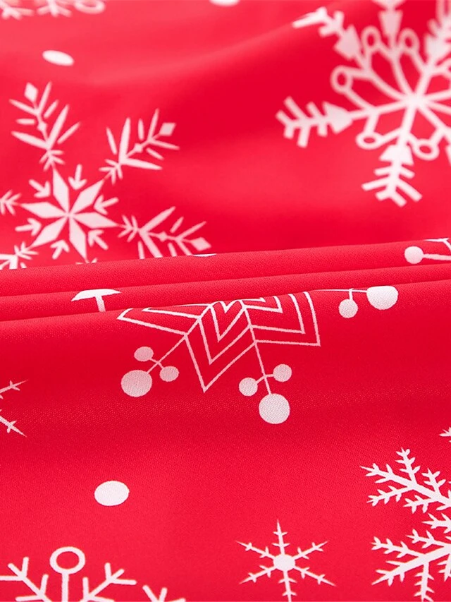 Women's Christmas Pajamas Sets Snowflake Fashion Comfort Soft Home Xmas Daily Polyester Breathable Lapel Long Sleeve Shirt Pant Button Pocket Fall Winter Red 14 Women's Christmas Pajamas Sets Snowflake Fashion Comfort Soft Home Xmas Daily Polyester Breathable Lapel Long Sleeve Shirt Pant Button Pocket Fall Winter Red - Image 14