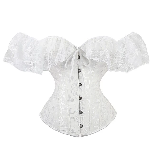 Women's Corsets Halloween Country Bavarian Overbust Corset Tummy Control Push Up Lace Lace Jacquard Pure Color Hook & Eye Lace Up Cotton Polyester Christmas Wedding Party Birthday Party Fall 15 Women's Corsets Halloween Country Bavarian Overbust Corset Tummy Control Push Up Lace Lace Jacquard Pure Color Hook & Eye Lace Up Cotton Polyester Christmas Wedding Party Birthday Party Fall - Image 15