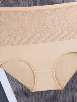 Women's Panties Waist Trainer Pure Color Undergarments Comfort Home Daily Bed Polyester Breathable Elastic Waist Summer Spring Lotus Pink Black -Deals The Sexy Bra Store fkzgox1697074776958