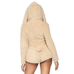 Women's Pajamas Onesie Jumpsuit Pure Color Warm Fashion Plush Home Daily Bed Polyester Warm Breathable Hoodie Long Sleeve Fall Winter Pink Khaki -Deals The Sexy Bra Store fmitiu1695290559550