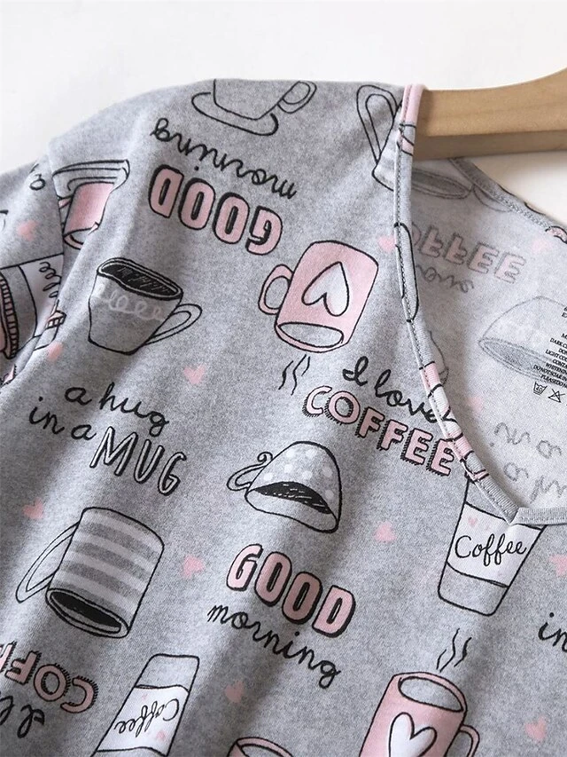 Women's Pajamas Pajama Top And Pant Sets Cat Butterfly Casual Comfort Sweet Home Daily Bed Cotton Breathable V Wire Short Sleeve T Shirt Tee Pant Elastic Waist Summer Spring Pink Blue 15 Women's Pajamas Pajama Top And Pant Sets Cat Butterfly Casual Comfort Sweet Home Daily Bed Cotton Breathable V Wire Short Sleeve T Shirt Tee Pant Elastic Waist Summer Spring Pink Blue - Image 15